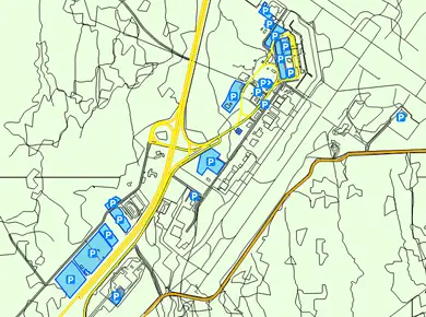  Carte du stationnement de l'aéroport international Stanfield de Halifax YHZ