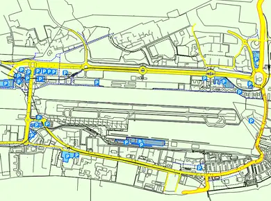 diagram of rapid city airport parking