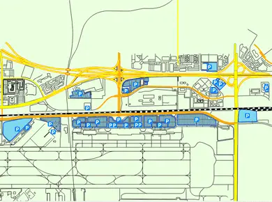 Ontario International Airport Map   211 ONT Ontario Airport Parking 