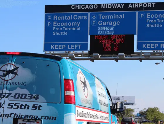 Airways parking Chicago airport logo2