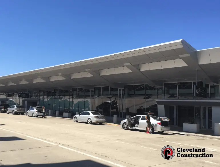 cle blue lot parking cleveland logo