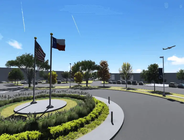 midland airport remote covered parking lot logo