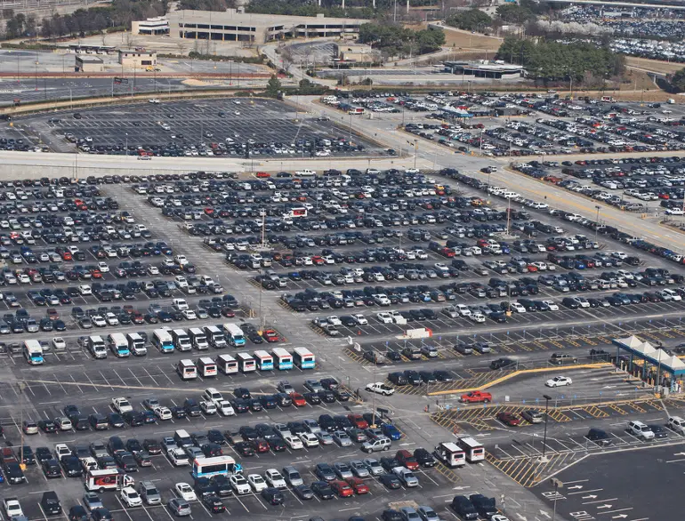 atlanta north economy airport parking logo